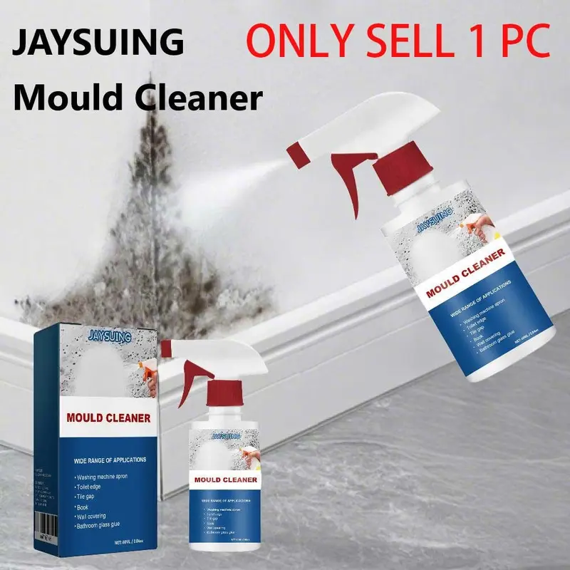 Mold Cleaner, 1 Count Mold Cleaner Spray with Sprayer, Household Cleaner for Ceiling Bathroom Tile Wall, Refrigerator Sealing Strips Sink and Toilet, Essential Cleaning Products