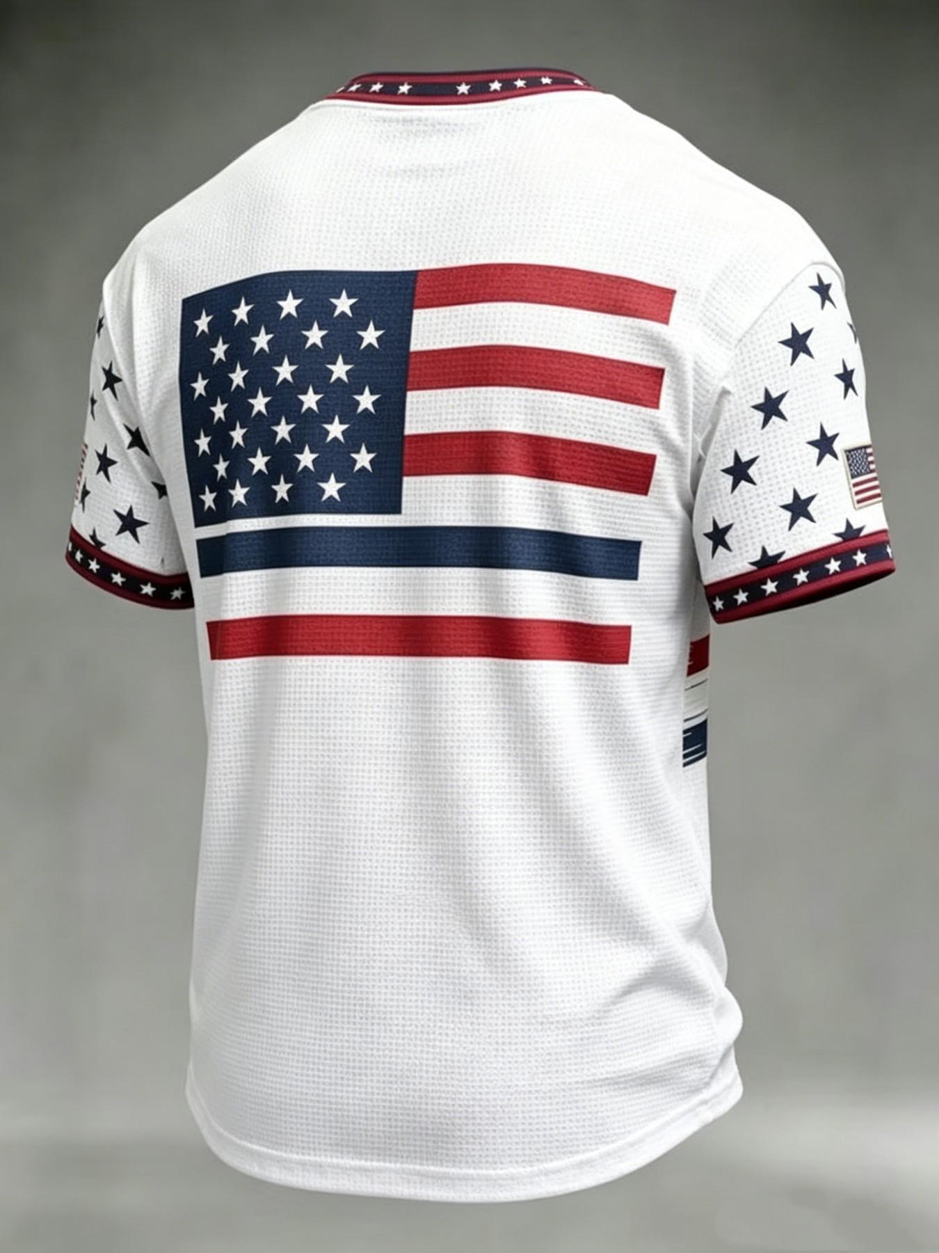 Men's Summer Breathable Short Sleeve Round Neck T-Shirt, High-Quality 3D Print, Independence Day Party T-Shirt, All Seasons Casual Wear, Tops Men's Summer Breathable Short Sleeve Round Neck T-Shirt, High-Quality 3D Print, Independence Day Party T-Shirt, All Seasons Casual Wear, Tops
