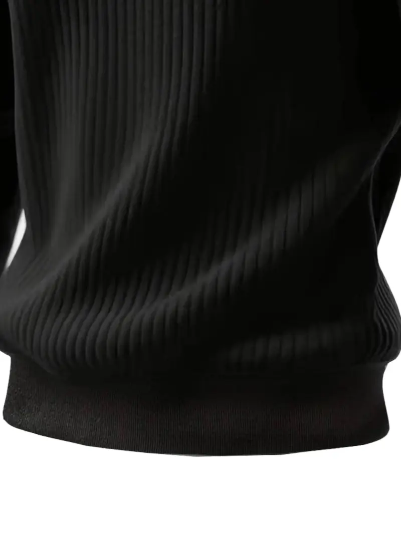 Men's Half-Zip Stand Collar Knit Top, Suede Texture Shoulder Patches, Bull Head Print, Slim Fit, Retro American Style, Casual Wear, Knitwear Men's Half-Zip Stand Collar Knit Top, Suede Texture Shoulder Patches, Bull Head Print, Slim Fit, Retro American Style, Casual Wear, Knitwear