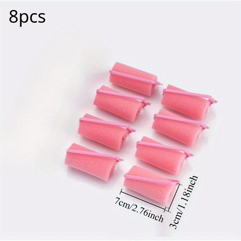 Soft Foam Hair Rollers Pack of 8, Easy Home Styling, No Heat Short & Long Hair Sleep Curlers, Small Sponge Curls, Overnight Use, All Hair Types