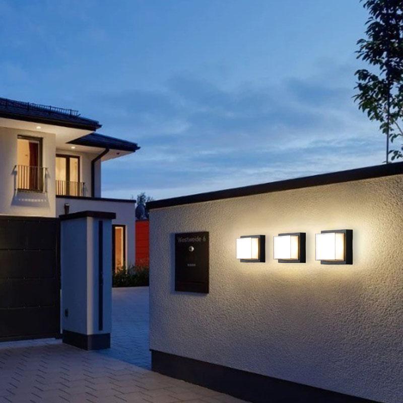 Modern Outdoor Ceiling Light, Aluminum Square LED Porch Lamp, 3000k, Ideal for Corridor, Balcony, Garage, Indoor Outdoor Use