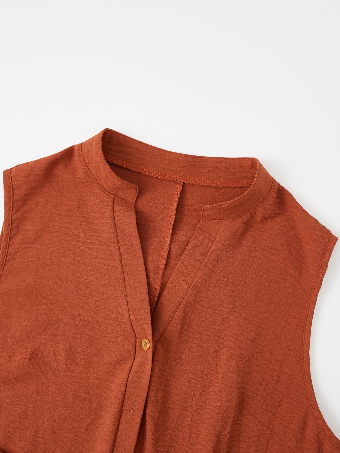 Plus Size Women's Solid Color V-Neck Sleeveless Romper, Hollow Out Neckline, Dual Pockets, Perfect for Holiday Casual Wear