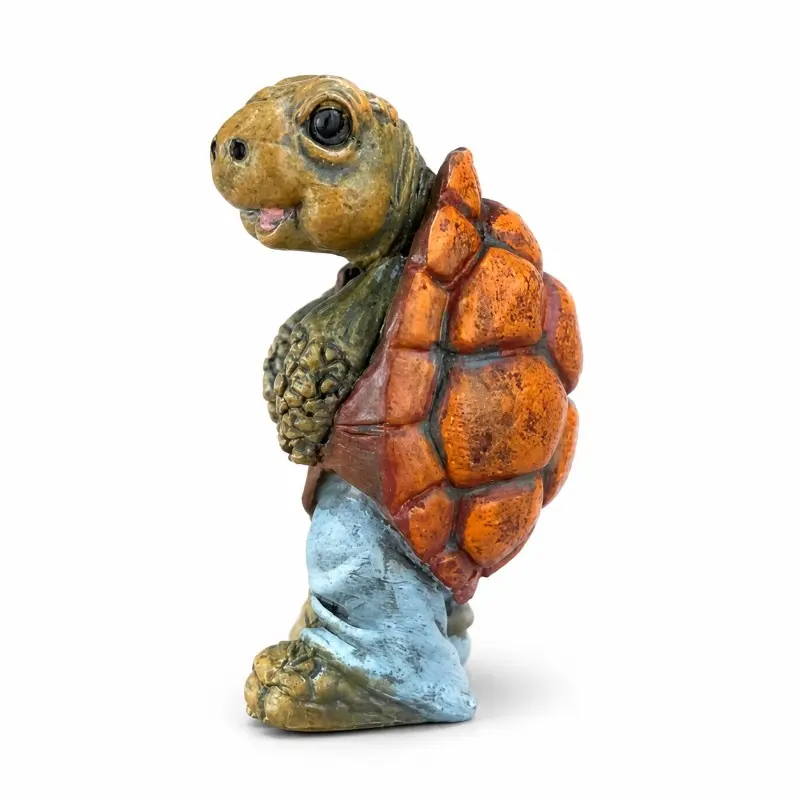 Resin Turtle Statue for Outdoor Garden Decor, Bonsai Ornament, Home Desktop Figurine, No Power Needed, Durable Exterior Sculpture