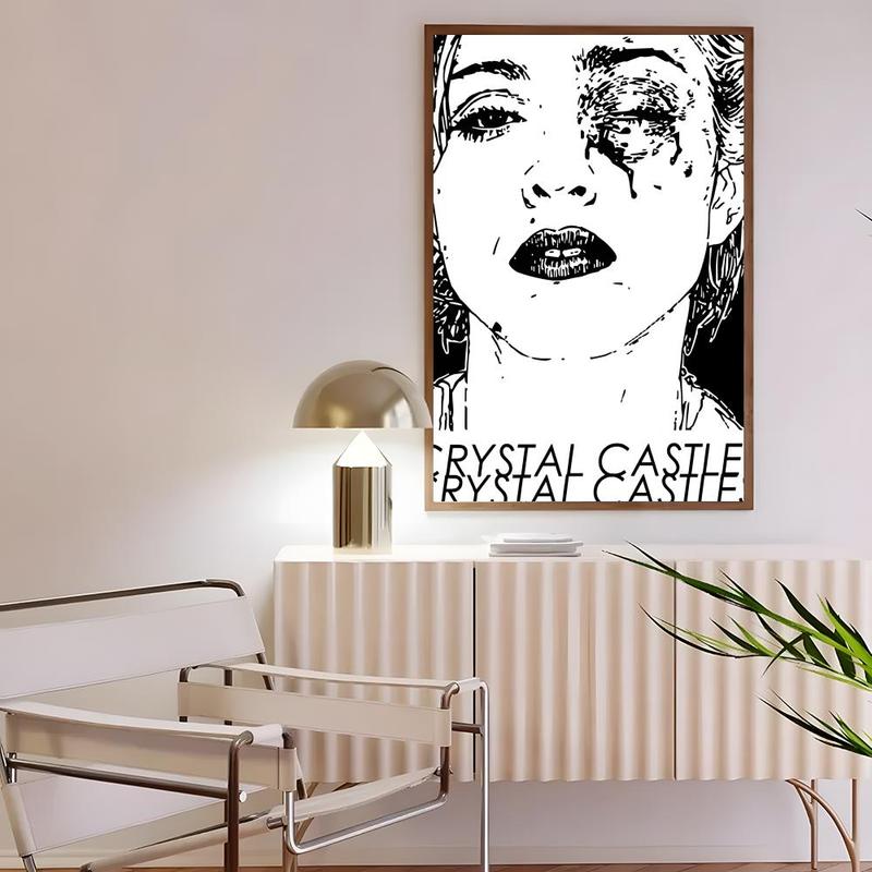 Synth-Pop Legends C-Crystal Castles Poster HD Waterproof Moisture-Proof Scratch-Resistant Durable Sticky Poster For Household Living Room Bedroom Corridor Cafe Bar Wall Decor & Gift