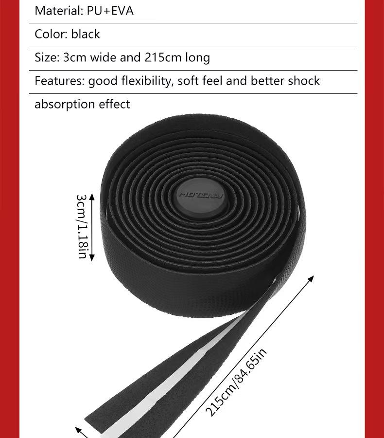 1pcs Road Bike Handlebar Tape, Silicone Bicycle Strap, Anti-Slip Shock Absorption, Mountain Bike Accessories, Outdoor Cycling Gear