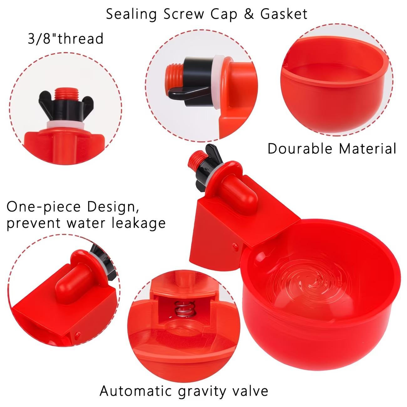 Automatic Chicken Water Cups Set, 12/24/36 Pieces, Poultry Feeder and Drinking Machine, Suitable for Chickens Ducks Quails