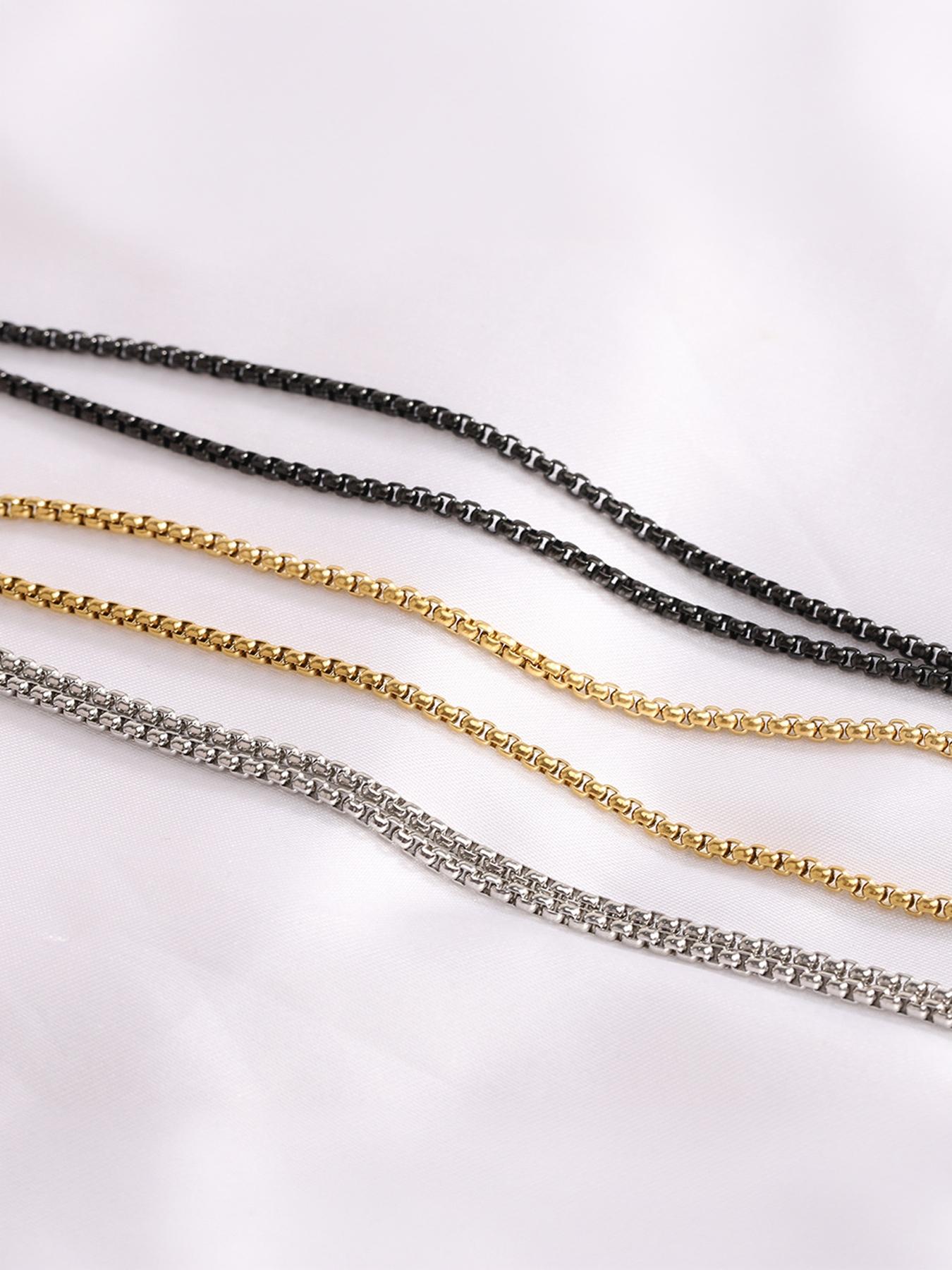 18K Diamond-encrusted Cross Necklace, Simple and Versatile, for Couples # Best Friends # Jewelry / Stainless Steel / Colorfast / Hypoallergenic / Couples / Festivals / Parties / Ideal Gift