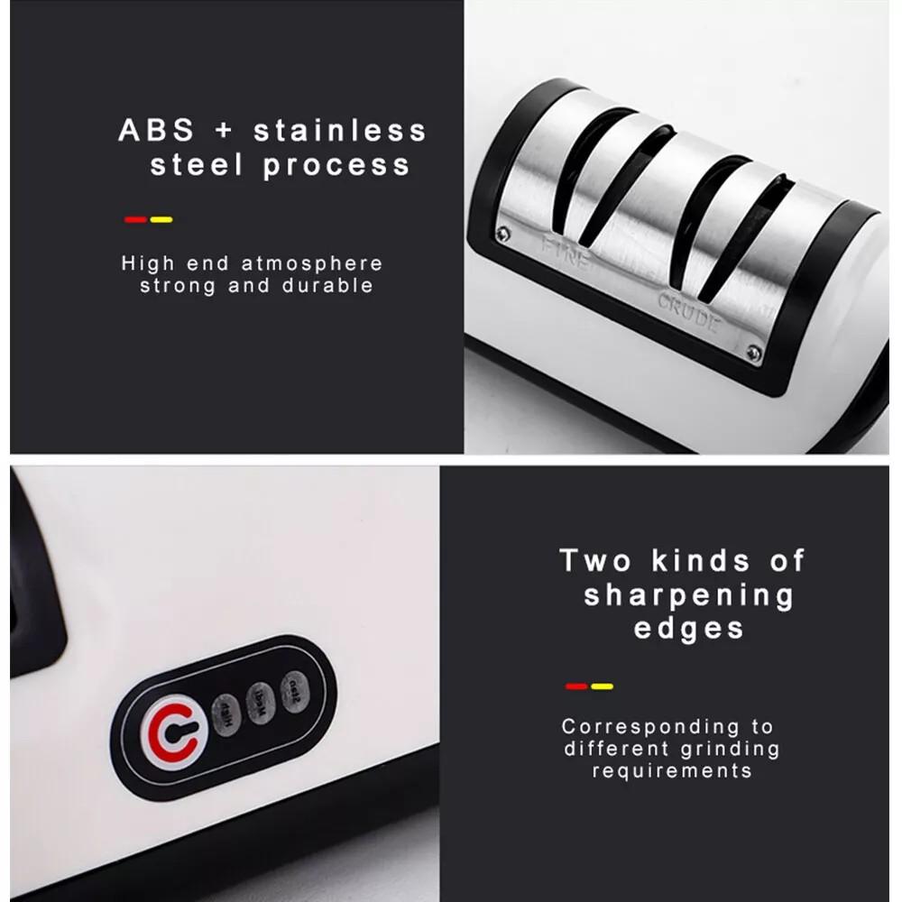 1 PCS Professional Electric Knife Sharpener, 2-Stage Home Kitchen Knives Sharpening