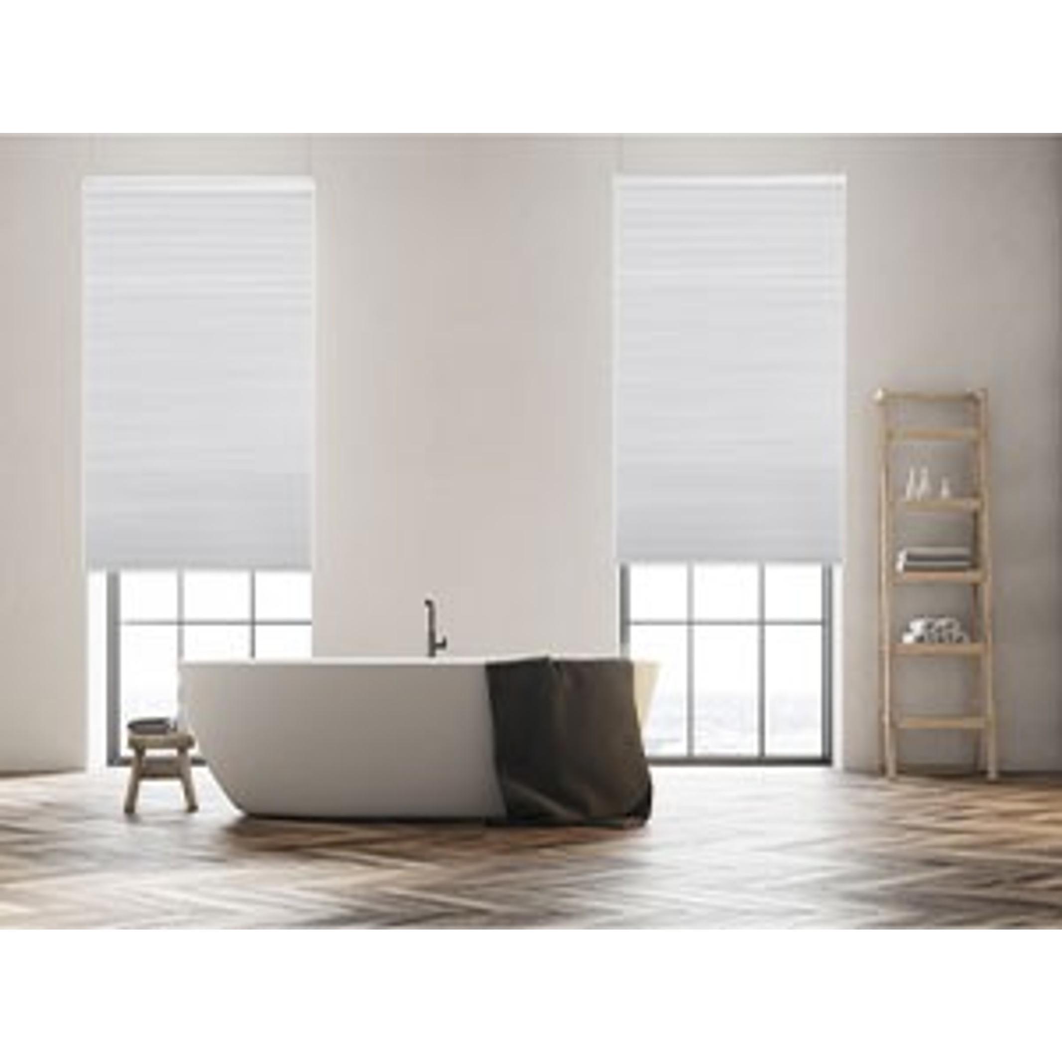Custom Cordless Blackout Cellular Shades for Windows, Honeycomb Window Shades with Thermal Insulation, Child & Pet Safe Room Darkening Shade, Easy Install, Custom Size, White