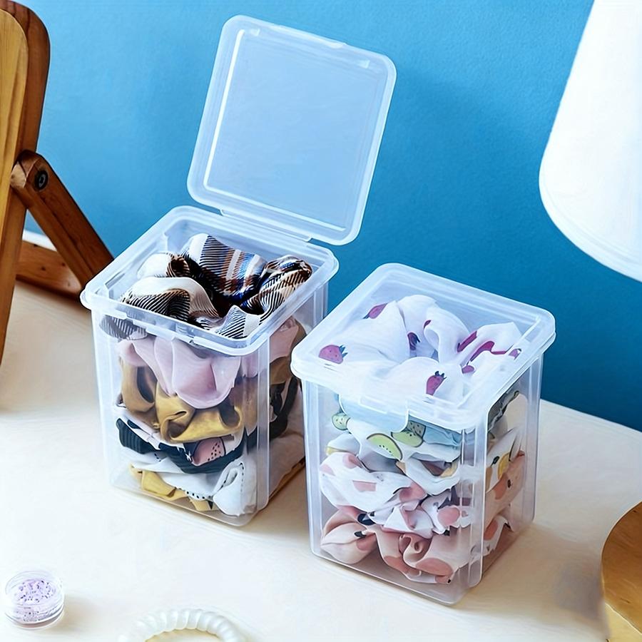 Transparent Stackable Storage Containers, Dustproof Design With Sealed Lids, Multi Use Organizer for Hair Accessories Jewelry & Crafts