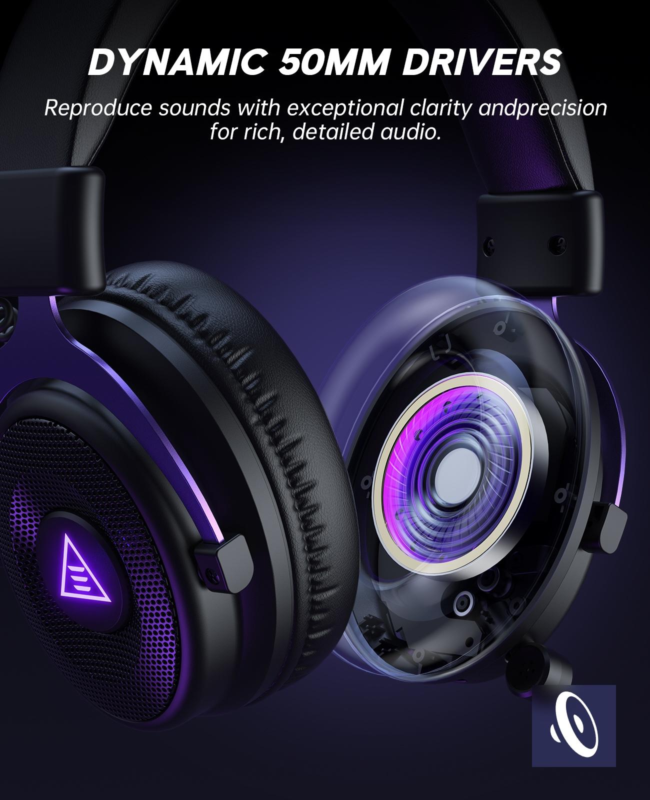 2.4GHz Wireless Gaming Headset, USB & Type-C, 30ms Low Latency, Over Ear Wired&Bluetooth Gaming Headset with Microphone for PC/PS4/PS5/Switch/Mobile/Mac, 80Hrs Playtime, RGB, Computer Headset 2.4GHz Wireless Gaming Headset, USB & Type-C, 30ms Low Latency, Over Ear Wired&Bluetooth Gaming Headset with Microphone for PC/PS4/PS5/Switch/Mobile/Mac, 80Hrs Playtime, RGB, Computer Headset