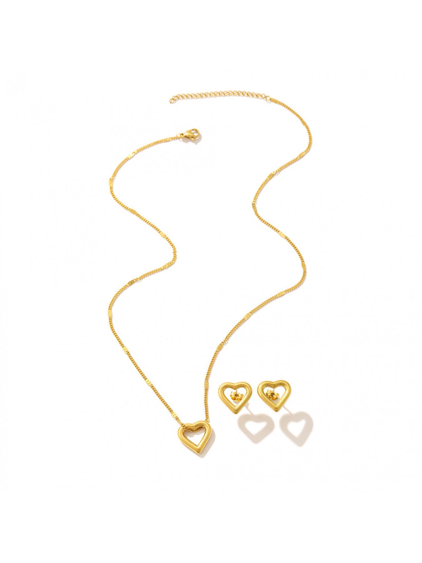 Couple and best friend gift - Stainless steel DIY heart-shaped love pendant set - Non-fading jewelry