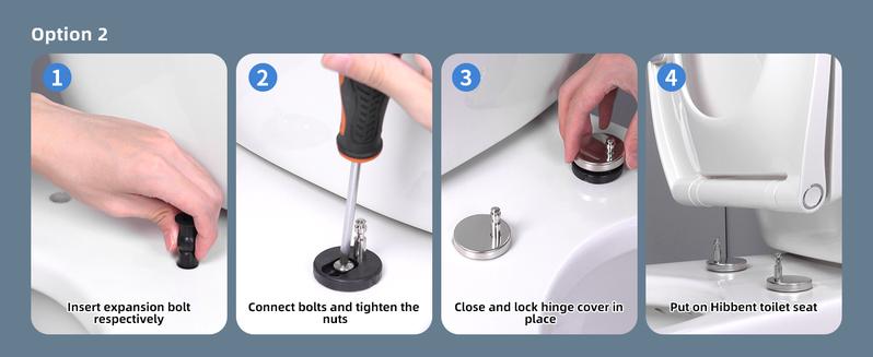 Hibbent Premium Elongated Toilet Seat with Cover(Oval) Quiet Close, One-Click to Quick Release, Easy Installation Never Loosen Hinge, Slow Close Toilet Seat and Cover, Easy Cleaning-White Color