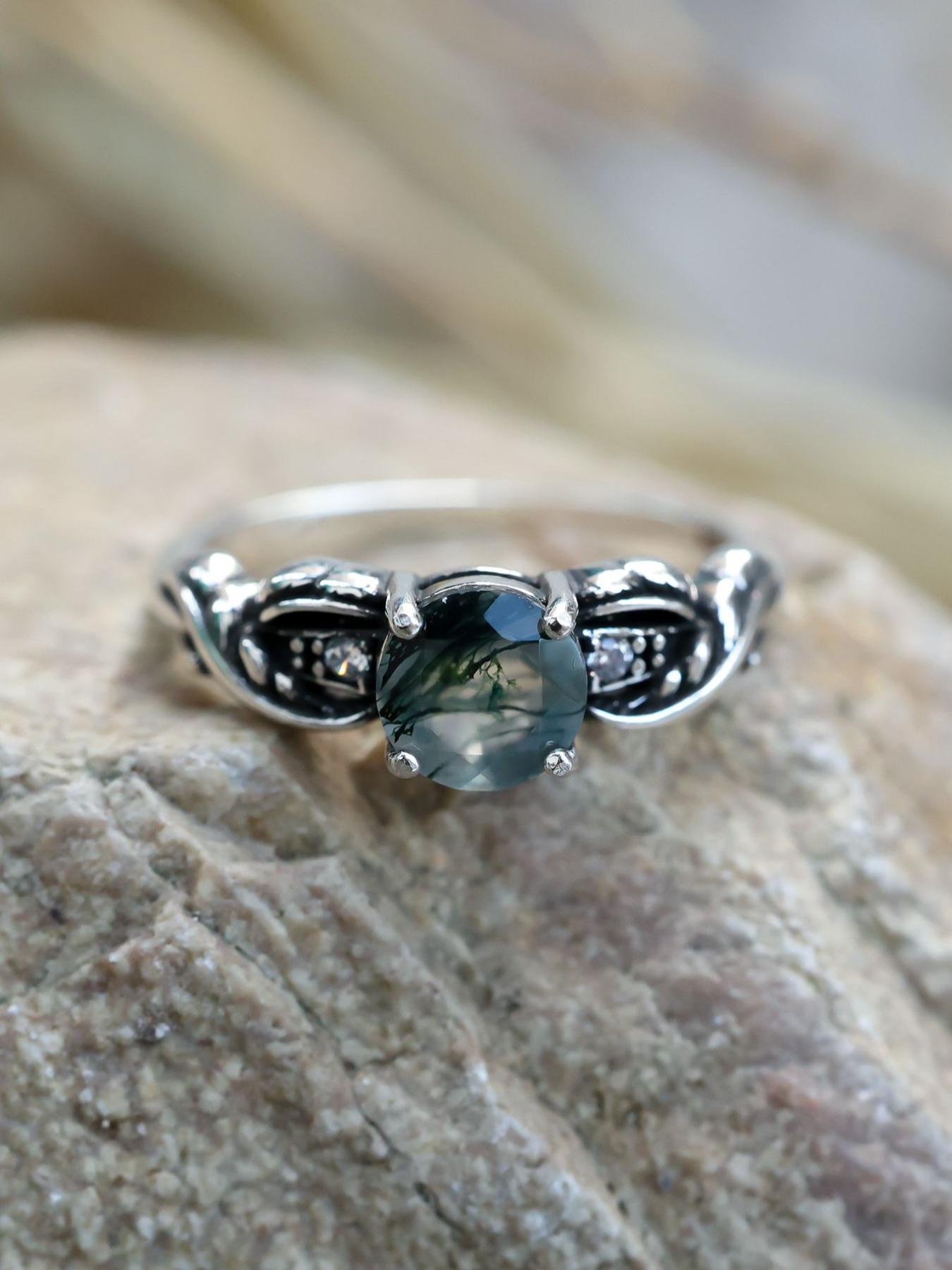 925 Sterling Silver Vintage Style Black Onyx Ring, Fashion Accessories for Men & Women, Trendy All-match & Exquisite Jewelry for Birthday Gift, Vintage Rings