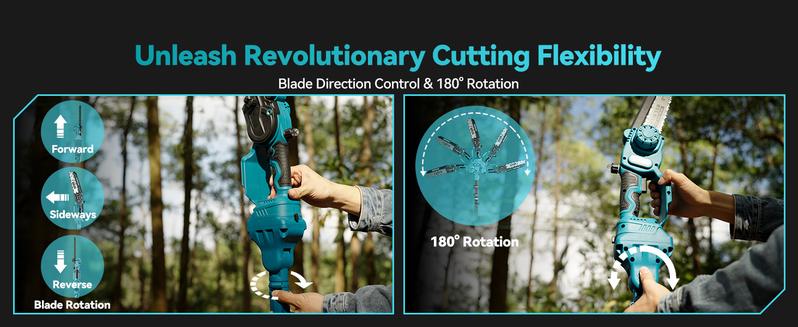 SeeSii 2 in 1 Cordless Pole Saw & Mini Chainsaw with 2 Batteries, Power Electric Polesaw for Tree Trimming, Chain Saw with Extension Pole, 16ft Reach, Limb Branch Cutter Pruner CH800   #TikTokShopBlackFriday