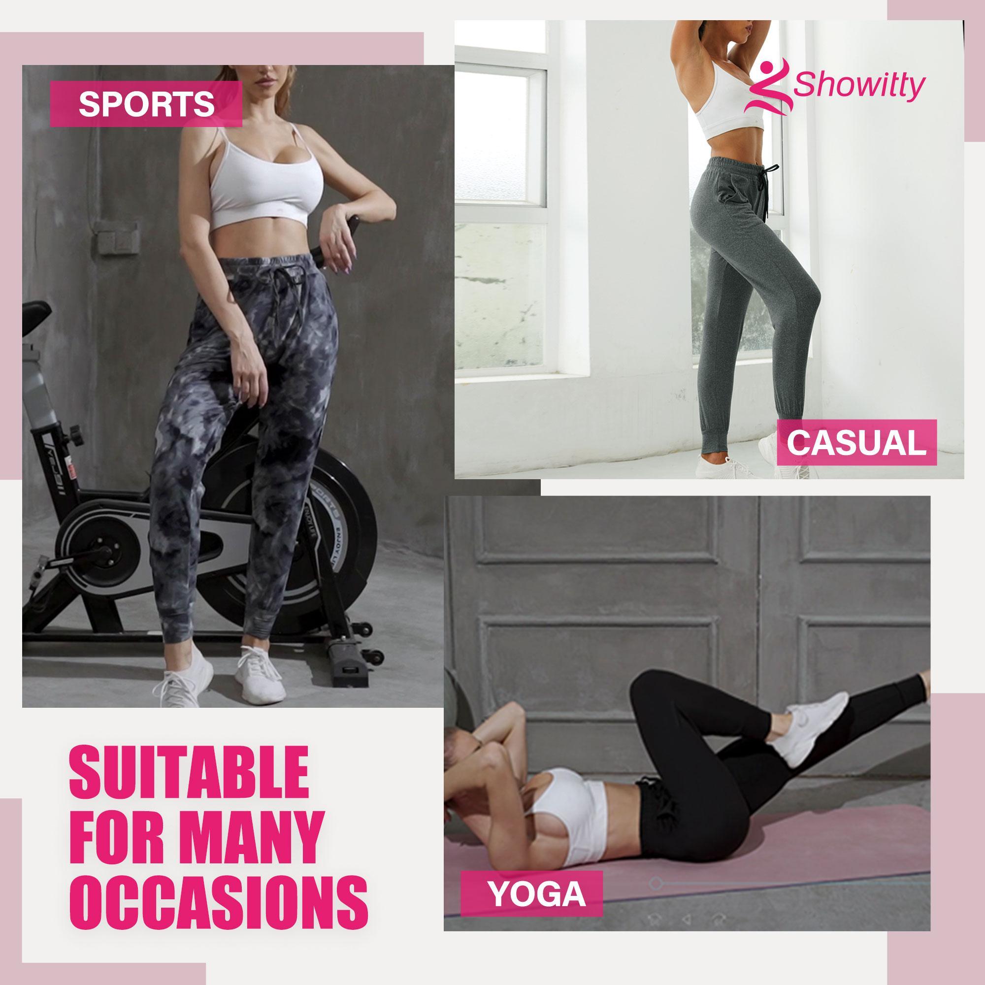 SHOWITTY 1/3 Pack Women's Plus Size Joggers with Pockets - Workout Comfy Sweatpants for Yoga Lounge SHOWITTY 1/3 Pack Women's Plus Size Joggers with Pockets - Workout Comfy Sweatpants for Yoga Lounge