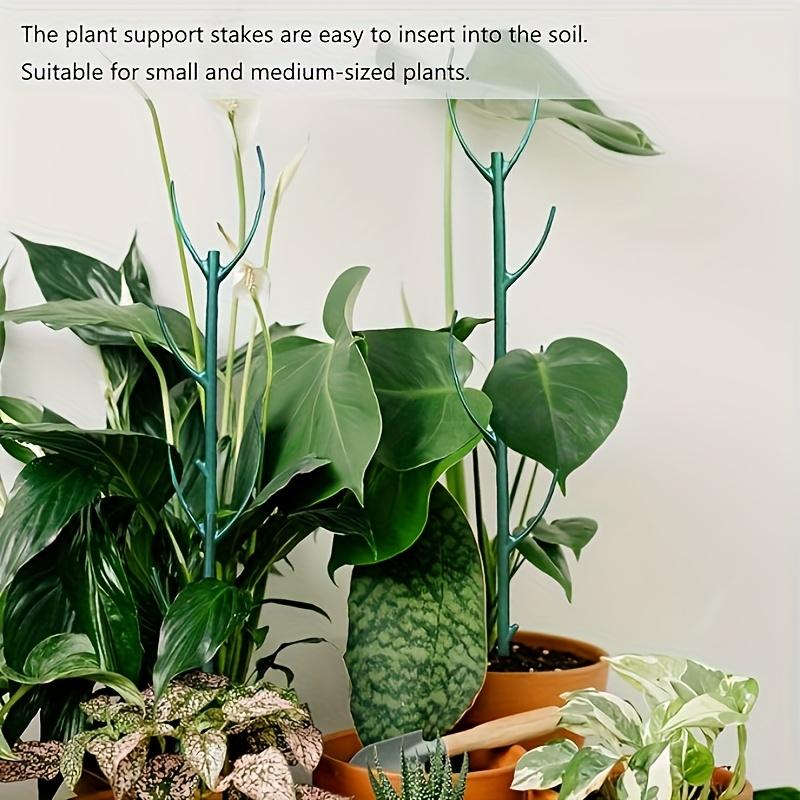 12pcs Stackable Plastic Plant Support Rings & Straps - Adjustable Fence Cages for Climbing Plants, Moss, Indoor/Outdoor Potted Plants - Durable Green Plant Stakes for Healthy Growth & Organization, Plant Stakes for Outdoor Plants, Climbing Plant Stakes, S