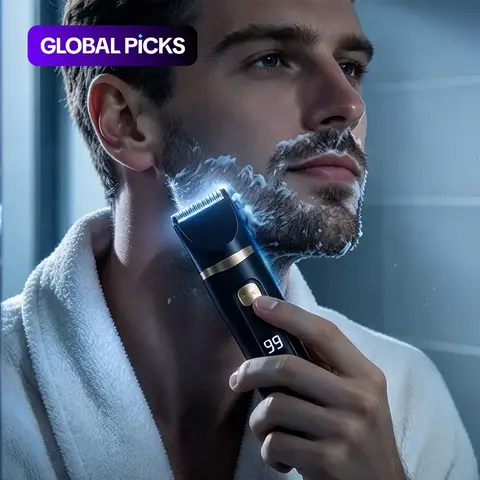 Men's Electric Shaver, USB Rechargeable, Multi-Function Trio, Portable Electric Razor, Beard Trimmer, Hair Clipper, Cordless Shaver, Trimmer Shaver Set, Shaver Combo, Trimmer And Shaver #GLOBAL PICKS