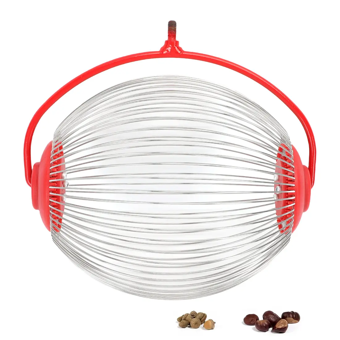 Nut Gatherer Stainless Steel Wire Nut Collector Picker Upper Roller Fruit Picker for Toy Ball Acorns Pecans