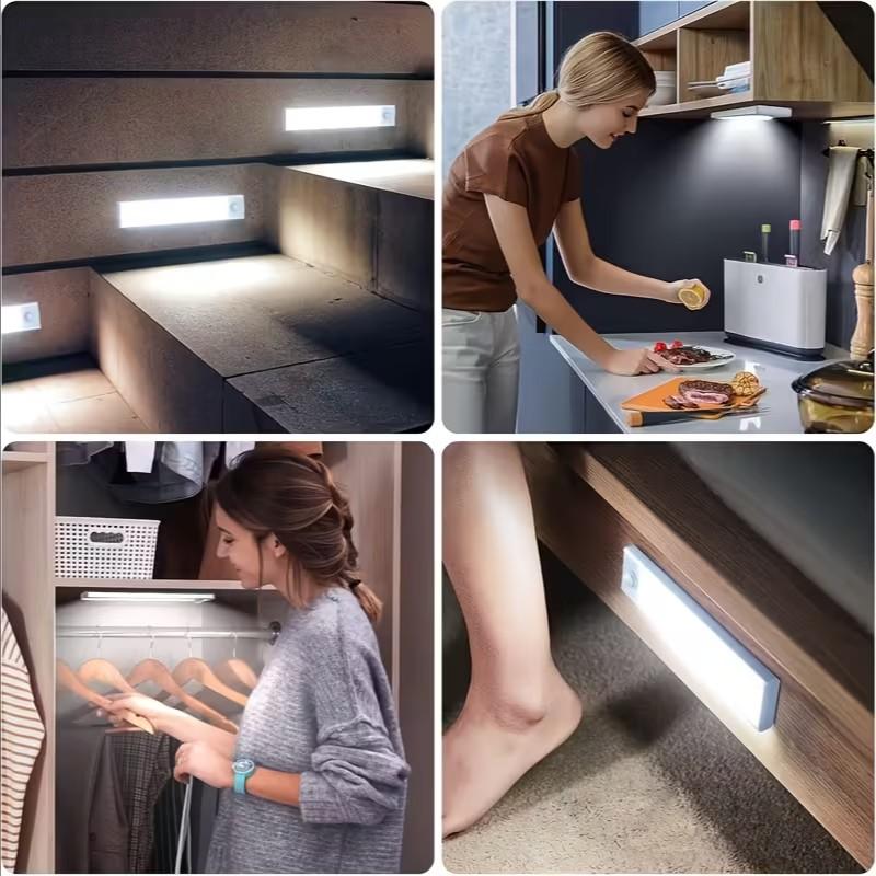 Fashion Motion Sensor Light, Rechargeable Closet Lighting, LED Motion Sensor Closet Lamp, USB Rechargeable LED Strip, Home Decor