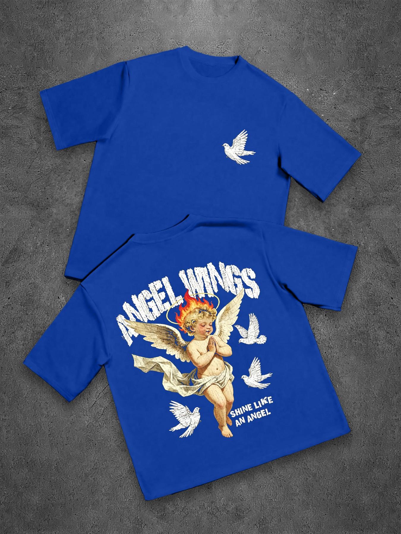 Men's Casual Short Sleeve T-Shirt, Trendy Print Design, Perfect for Friends and Family, Outdoors, Sports, Office Wear