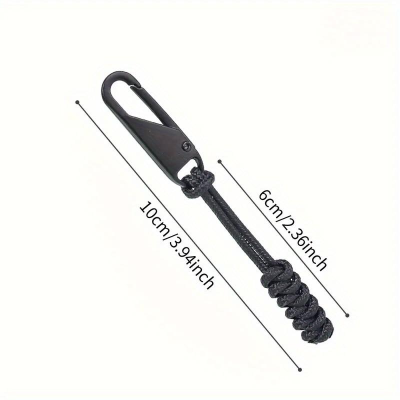 6Pcs Heavy Duty Braided Zipper Pulls Replacement, Metal Slider Zipper Tags for Backpack Jacket Bag Luggage, Outdoor Camping Hiking Zipper Fixer