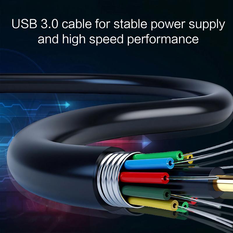 2.5 Inch External Hard Drive Enclosure, 1 Count SATA to USB 3.0 Transparent SSD & HDD Box, High Speed Hard Drive Box, Mobile Storage HDD Box