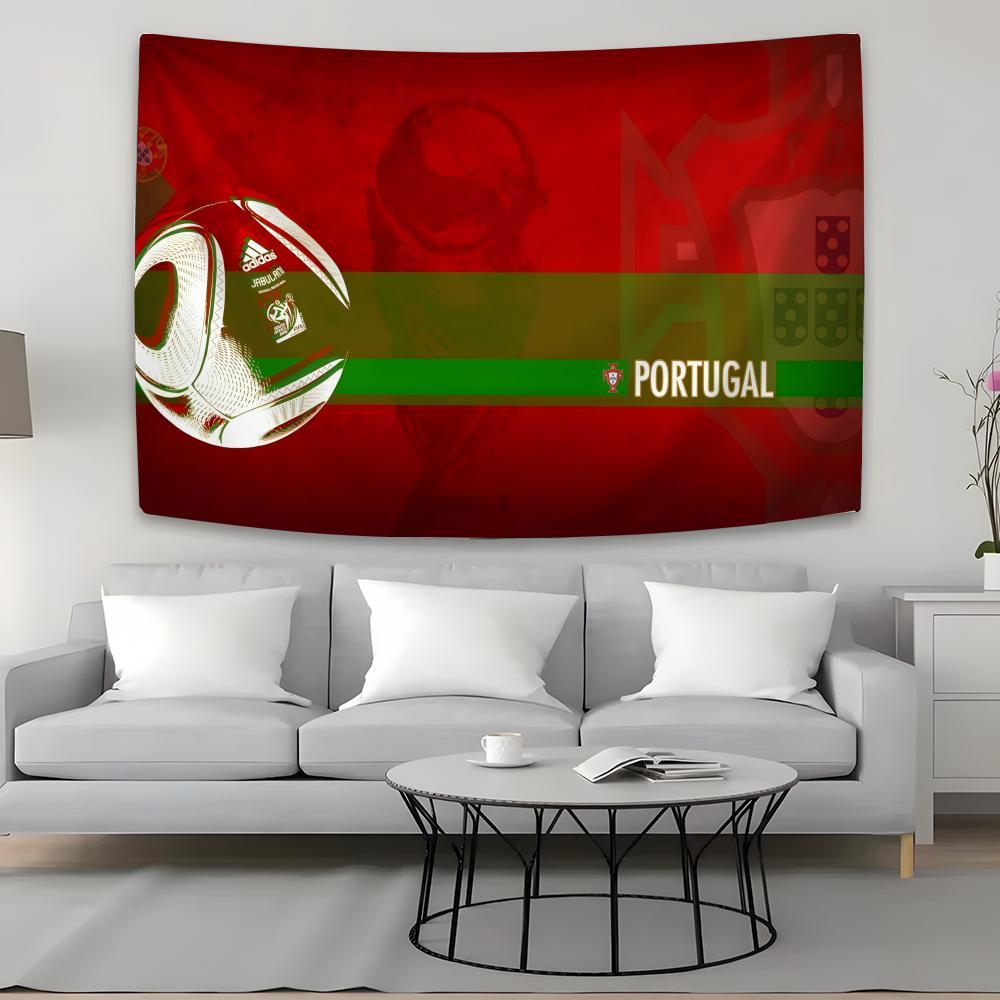 emblem Tapestry Team Background Hanging Football Cloth Bedroom Room Decor P-Portugal Aesthetic Tapestry National Wall Party