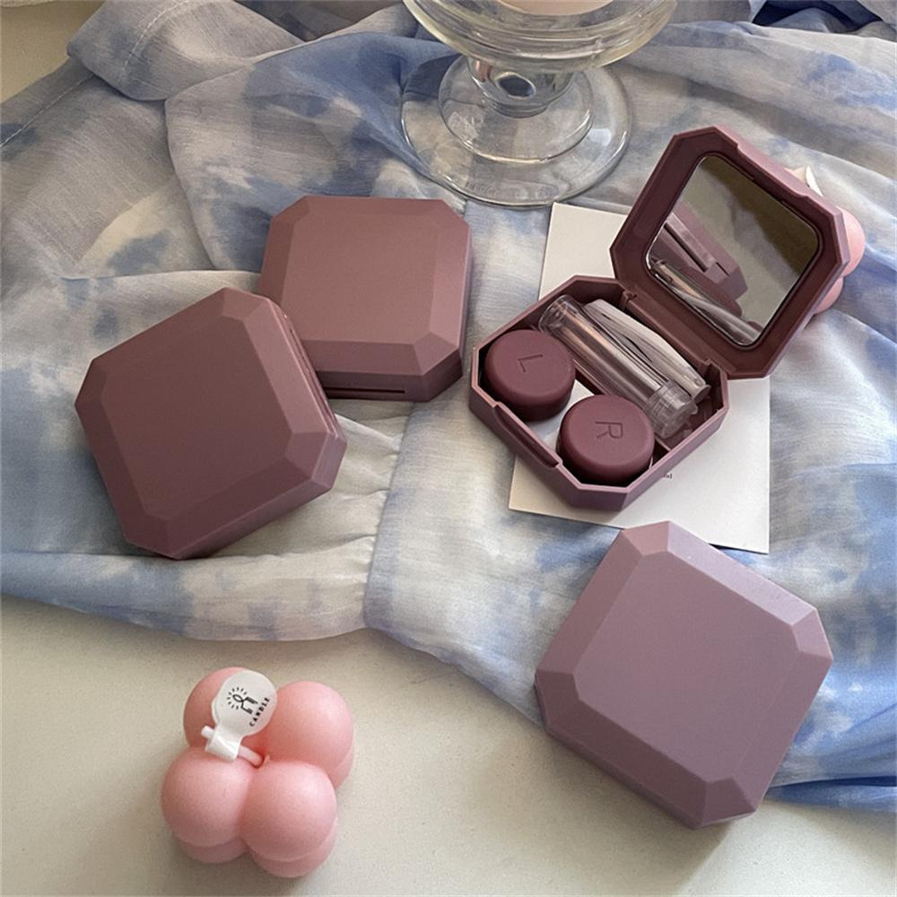Contact Lenses Box Plastic Portable Contact Lens Case Travel Kit Holder Portable Candy Color Contact Lenses For Fashion Daily