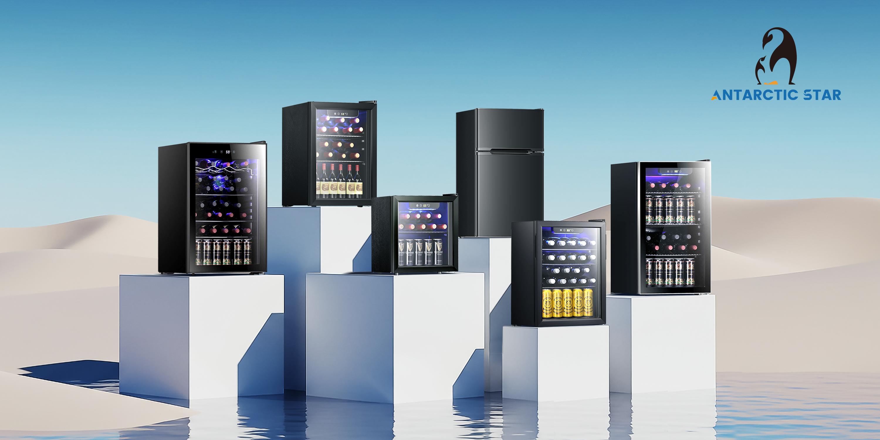 Antarctic Star Beverage Refrigerator Cooler 0.64-4.5Cu.ft 24-145 Can Wine Cooler Cabinet Mini Wine Cellar Beer Soda Clear Glass Door Bar Fridge Quiet Compressor Adjustable Temp Freestanding Indoor Use for Home Office Bar Freezer Box Durable Antarctic Star Beverage Refrigerator Cooler 0.64-4.5Cu.ft 24-145 Can Wine Cooler Cabinet Mini Wine Cellar Beer Soda Clear Glass Door Bar Fridge Quiet Compressor Adjustable Temp Freestanding Indoor Use for Home Office Bar Freezer Box Durable