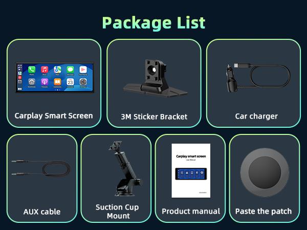 【SpringGlowUp】LAMTTO 9.26-Inch Wireless CarPlay Screen — Compatible with Apple CarPlay and Android Auto, Supports GPS Navigation, AirPlay, and Touchscreen Dashboard for In-Car Navigation and Entertainment