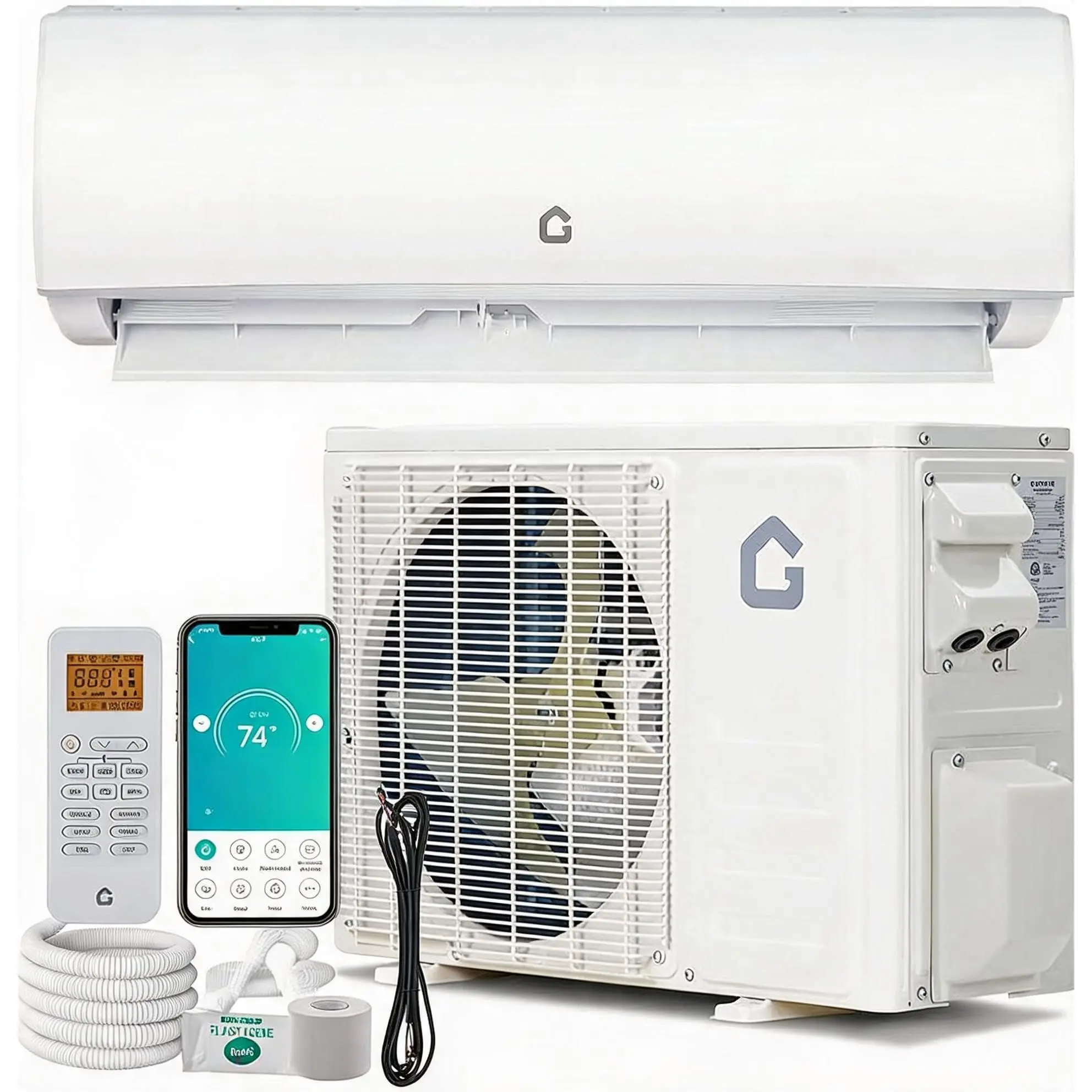 GARVEE 11500 BTU Mini Split AC/Heating System, 230V Voltage WIFI-enabled
