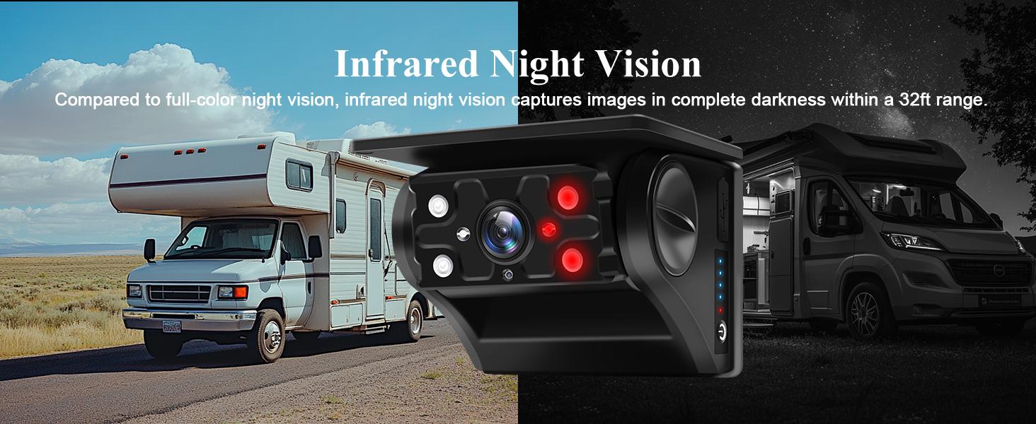 VEKOOTO VK7 Magnetic Solar Wireless Backup Camera 7'' IPS Touchscreen Monitor HD1080P No Wiring Rechargeable Camera for RV Trailer Camper Car Blind Spot Truck Automotive Backup Camera for Truck IP69 Waterproof IR Night Vision Christmas gifts farm