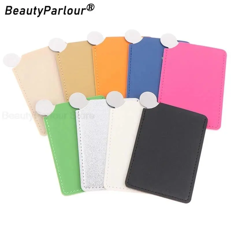 1PCS Metal Ultra-thin Mini Makeup Pocket Mirrors Stainless Steel Unbreakable Cosmetic Mirror Beauty Portable Mirror with Sleeve