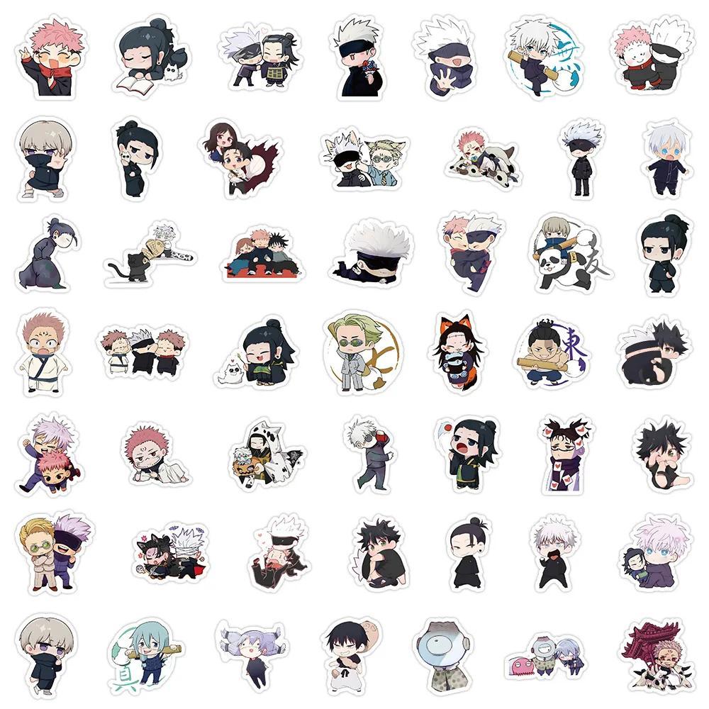 10/30/50/100PCS Kawaii Cartoon Jujutsu Kaisen Stickers Anime Graffiti Sticker DIY Notebook Laptop Guitar Cute PVC Decal Kid Gift