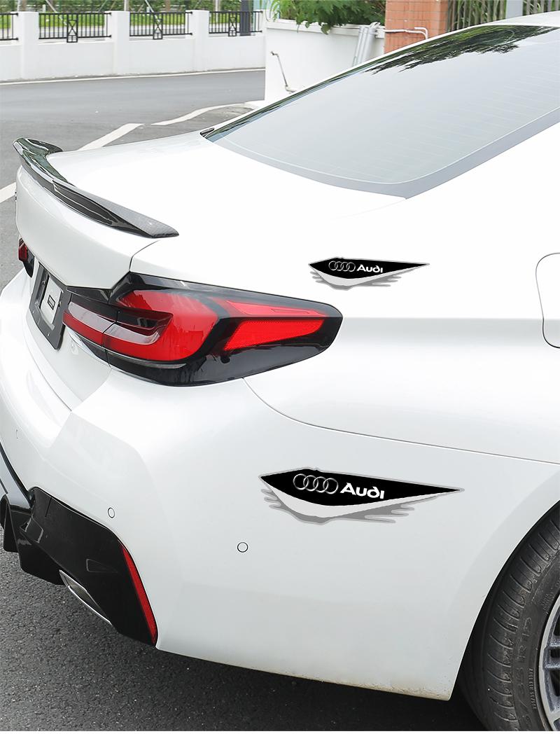 Car Body Decal Stickers Styling Emblem Accessories For Audi Q7 A8L A5 A6 A7 Q8 A4 SQ7 S4 S8 S6 S7 S5 S3 SQ5 e-tron Q5 Q3 Q6 SQ6 SQ8 Q4 SQ2 A3 TTS Q2 A8 S1 A1 Quattro