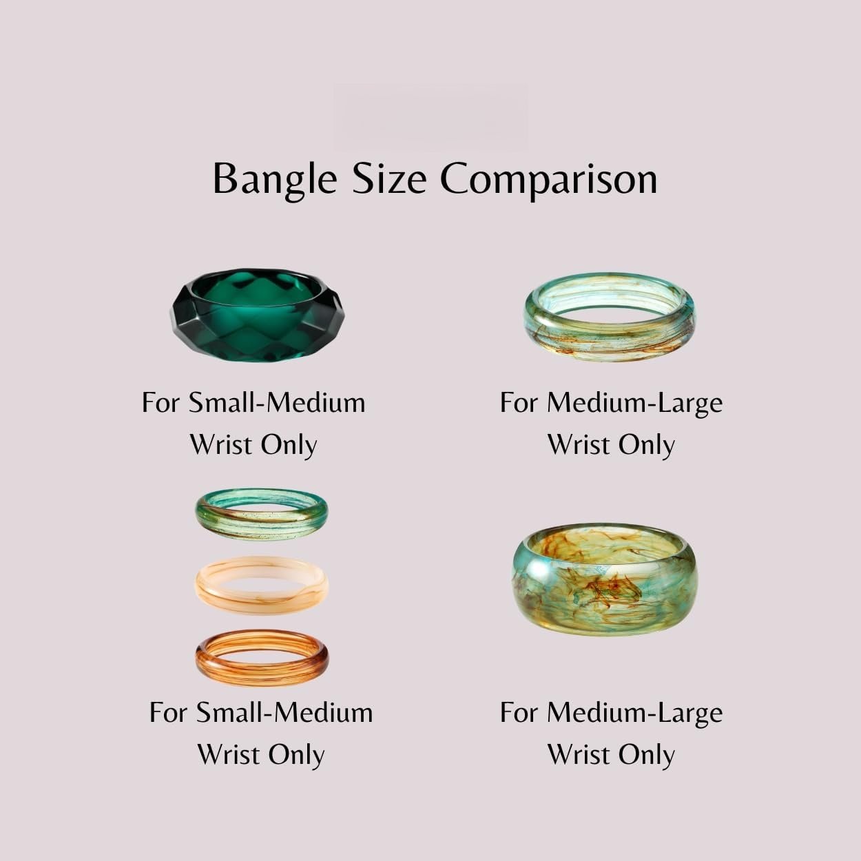 Plastic Bangle Bracelet for Women | Faceted Chunky Statement, Wide Bold, Geometric Transparent , Green Brown Blue, Beach  Summer