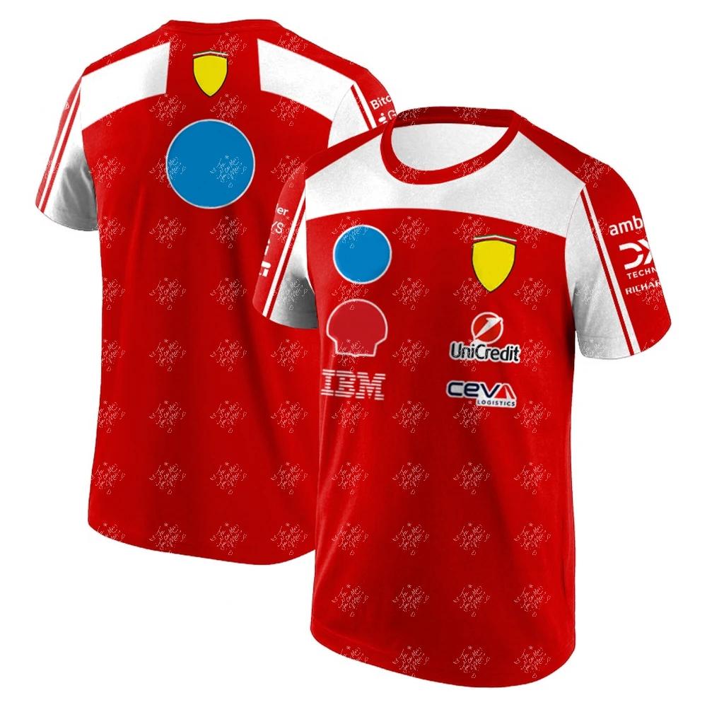 2026 New Charles Leclerc Size 16 Racing T-shirt Hamilton Size 44 Outdoor Sports Quick Drying Top Family Top Short Sleeved Shirt