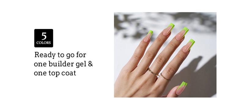 BTArtboxnails XCOATTIPS Press on Nails - 150pcs Brighter pastel Long Square or Almond or Coffin French Tips, Brighter pastel Soft Gel False Nail, Soak Off Acrylic Fake Nails Extensions