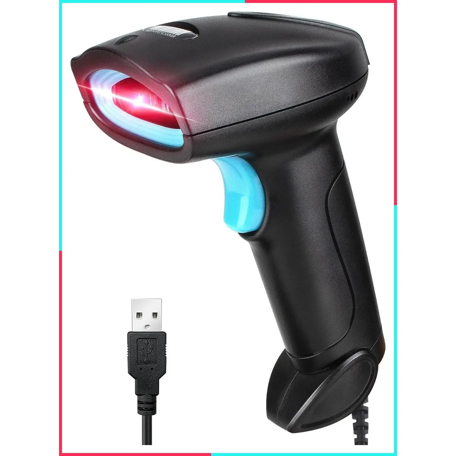 USB 1D Wired CCD Barcode Scanner with Screen Scan Support Bar Code Reader for Store Supermarket Warehouse