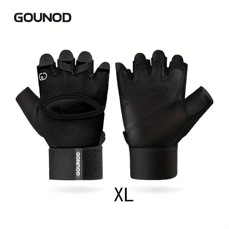 Fitness Half-Finger Gloves, Outdoor Cycling Sports Gloves, Non-Slip, Thickened, Wear-Resistant with Straps, Weightlifting Training Gloves