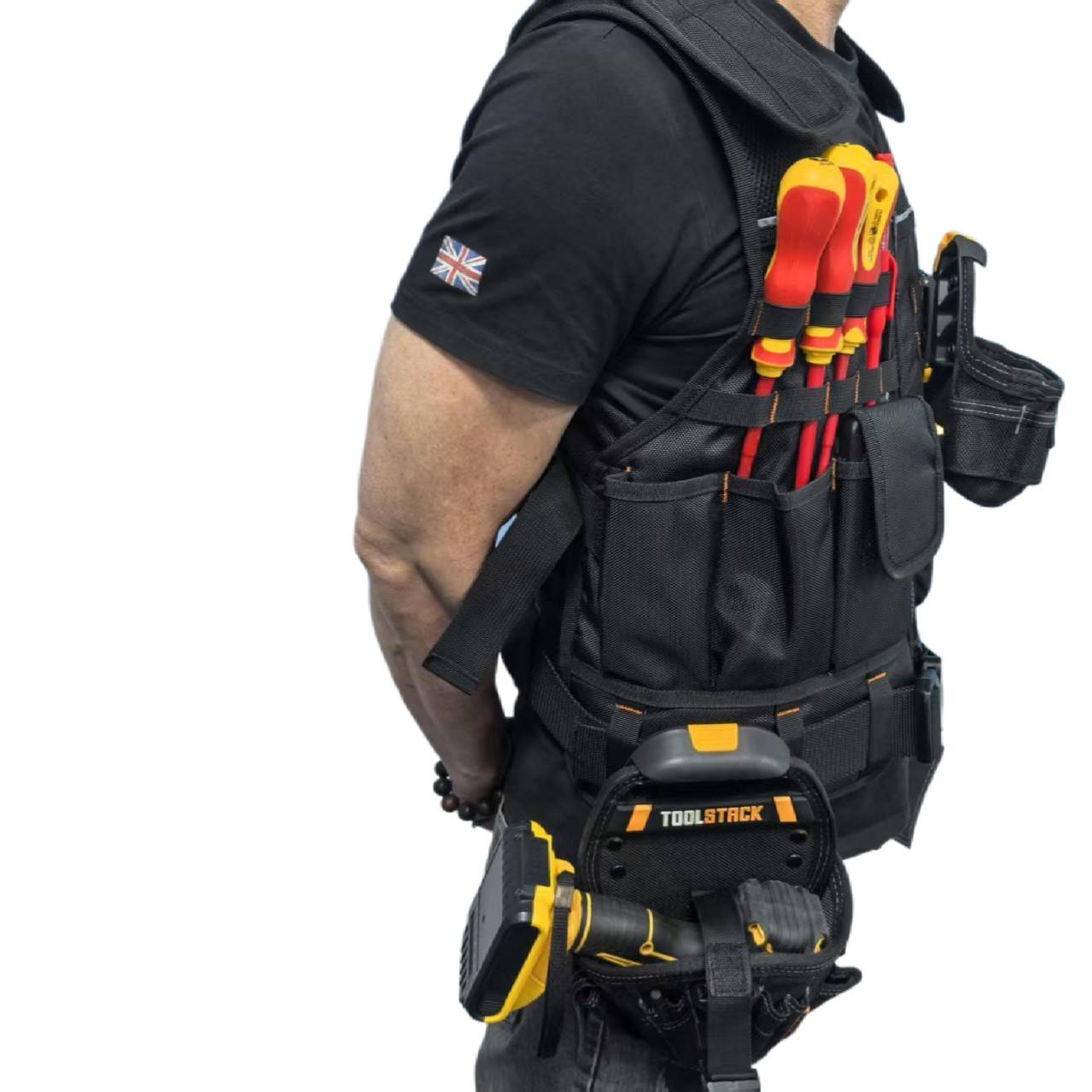 Fast Hang Construction Vest, Multifunctional Thickened Wear-Resistant Vest, Durable Workwear for Builders and Contractors