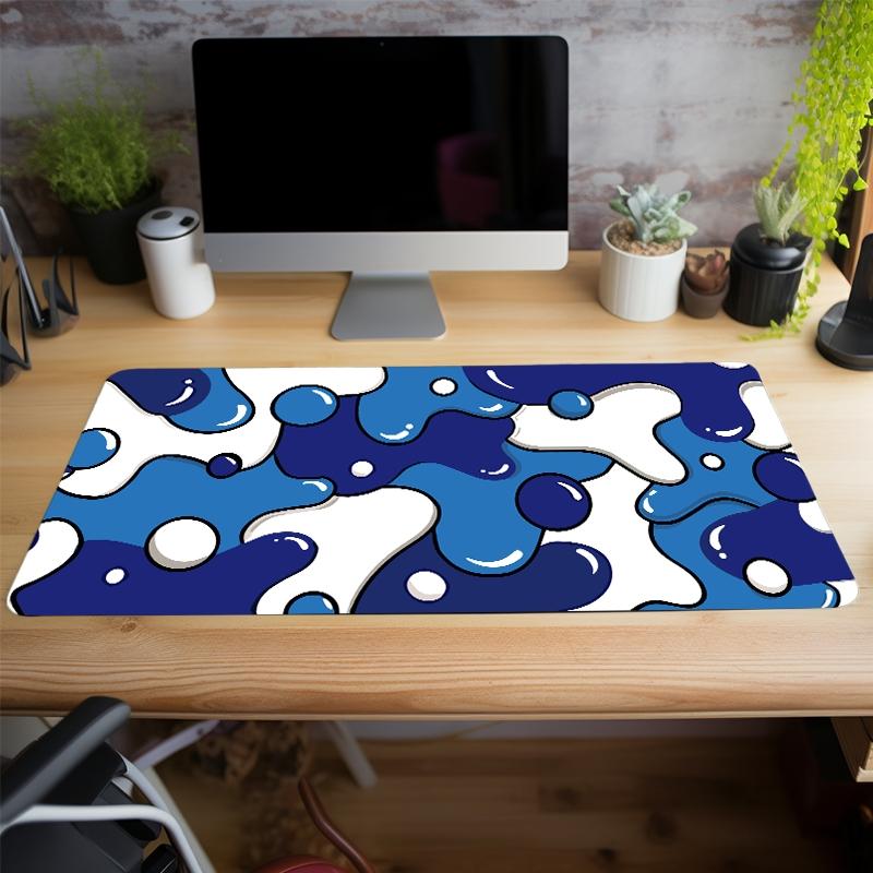 Creative Abstract Graffiti Pattern Gaming Mouse Pad, 1 Count Rectangle Mouse Pad for Gaming, Desk Keyboard & Mouse Mat with Non-Slip Rubber Base & Stitched Edge For Home Office, Office Desk Accessories