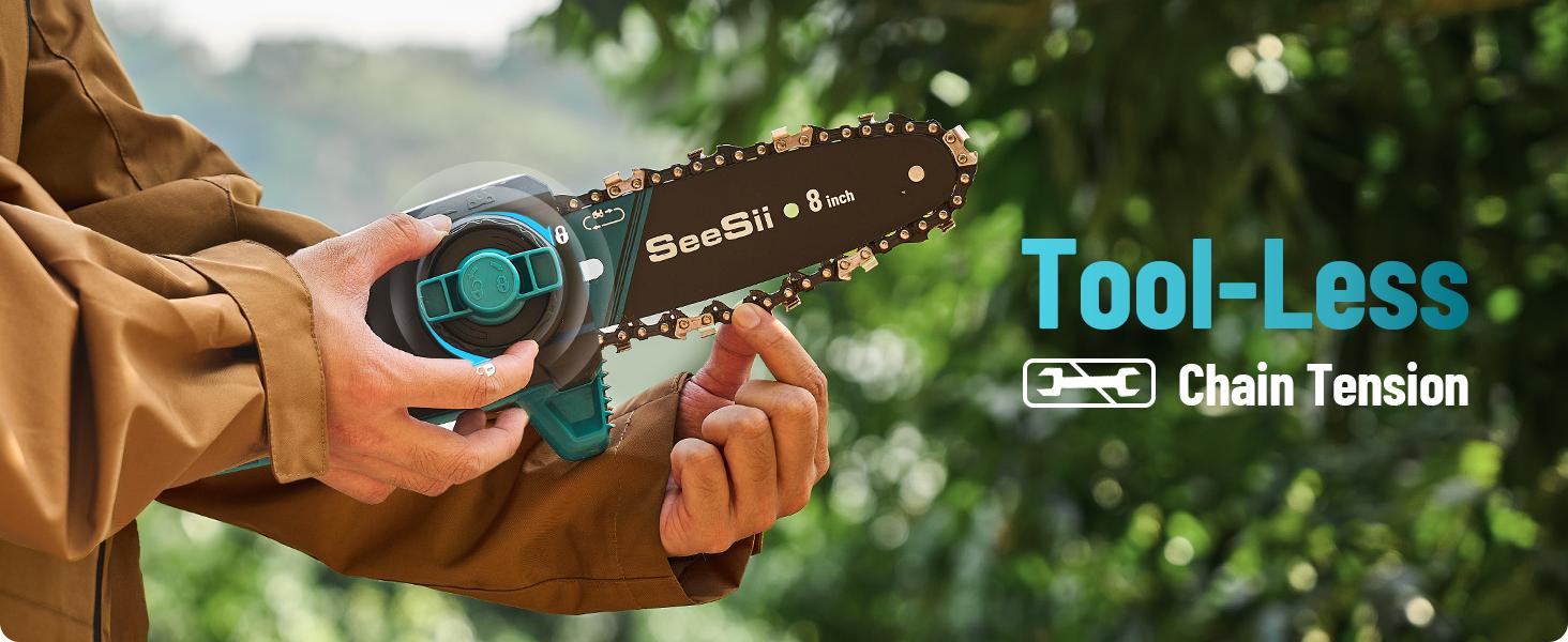 Seesii Electric Pole Saws for Tree Trimming, 10 Inch & 8 Inch Cordless Pole Chainsaw Bars with Extendable Rod (Up to 9.2ft), Auto Oiler, 4000mAh Battery Powered Tree Pruner for Bush & Branch Cutting CHT10 #TikTokShopBlackFriday