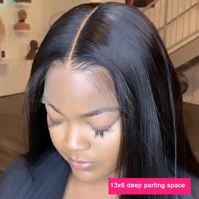34 36inch Bling Hair 13x6 Lace Front Wig Human Hair Wigs Straight 13x4 HD Transparent Brazilian Hair Lace Frontal Wig For Women Pre Plucked With Baby Hair