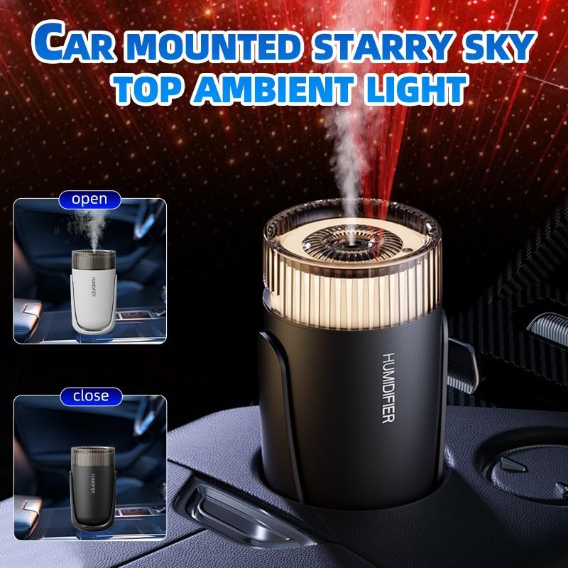 New Starry Humidifier, Silent Operation, Seven-Color Night Light, Fine Visible Mist, Can Be Used as Aromatherapy Machine, Suitable for Living Room, Bedroom, Office, Car