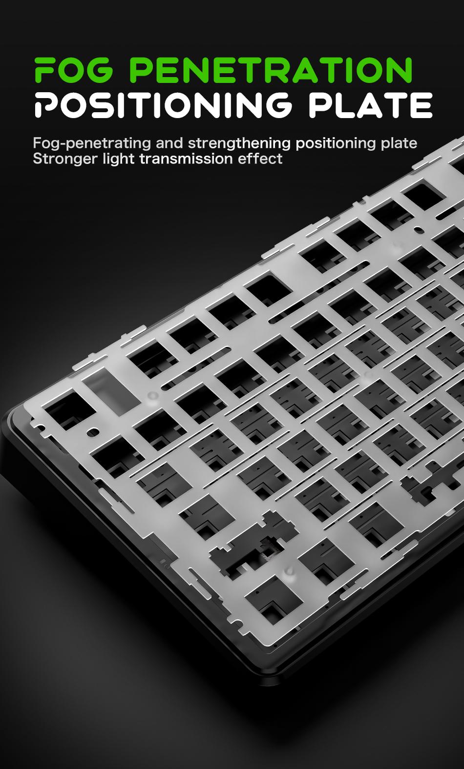 Attack Shark X87 Ultra Wireless Mechanical Keyboard, 8k Wireless Receiver, 8000hz Polling Rate, 10000mah Battery, RGB Lighting