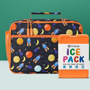 Fimibuke Bento Snack Lunch Box with 4 Compartments, Insulated Lunch Bag, Stainless Steel Vacuum Thermos Food Jar, Ice Pack, and Utensils Set – Ideal Back-to-School or Birthday Gift dealsforyoudays