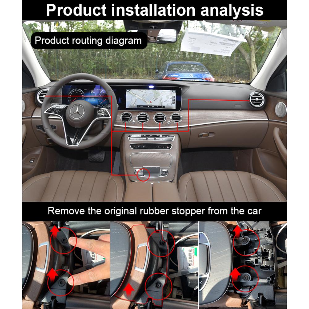 64 Colors RGB Factory-Match Special LED Turbine Air Vent Cover for Mercedes Benz E-Class (W213) - Vehicle Control, Automotive Atmosphere Lamp, Recessed Interior Decoration, Car Light Embellishments, Backlit Speaker Trim Panels, Gift for Boyfriend, Car Atm