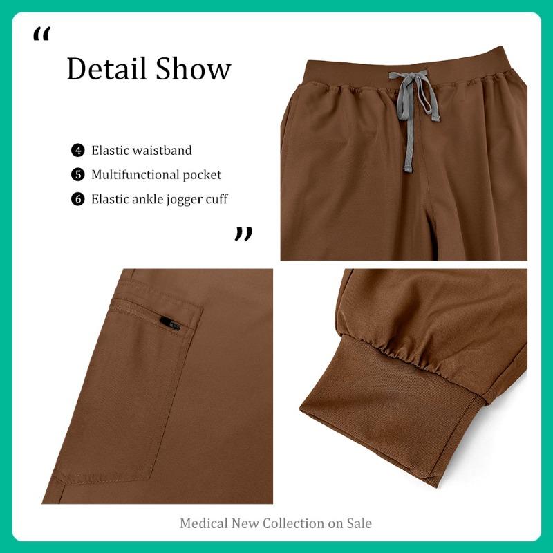 Comfortable Leisure Care Center Work Clothes Wholesale Price Clinical Uniform Woman Hospital Doctor Work Wear Nurse Clothing Short Sleeved Top Jogging Pants Set